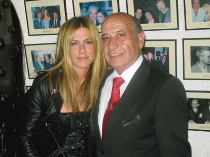 La actriz Jennifer Aniston, con Manuel del Rey