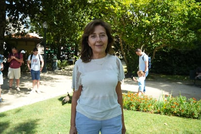 María Pastor-Valero, investigadora de la Universidad Miguel Hernández de Elche, en la sede del Congreso de la Sociedad Española de Epidemiología, que se celebra esta semana de Oporto. Imagen cedida