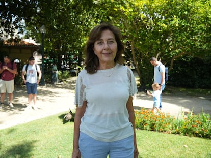 María Pastor-Valero, a researcher at the Miguel Hernández University of Elche, at the headquarters of the Congress of the Spanish Epidemiology Society.