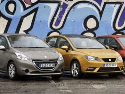 Peugeot 208 1.6 e-HDi 5p, Seat Ibiza 1.6 TDI 5p, Renault Clio 1.5 dCi 5p y Hyundai i20 1.4 CRDi.