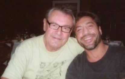 Milos Forman y Javier Bardem.