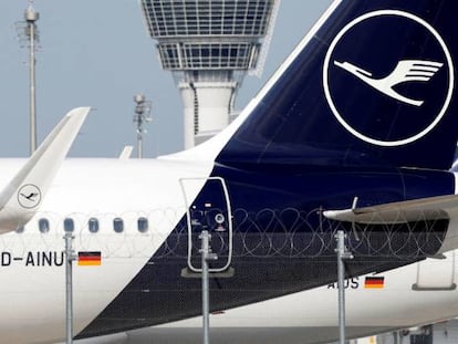 Aviones de Lufthansa, en el aeropuerto de Munich.