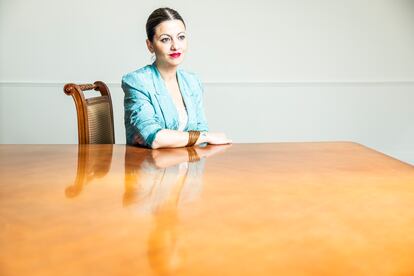 La ministra de Juventud e Infancia, Sira Rego, en la sede del ministerio, en Madrid.