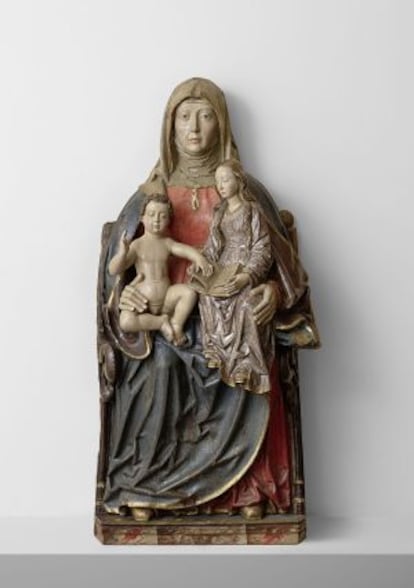 Santa Ana triple (Santa Ana, la Virgen y el Niño). Anónimo siglo XVI.