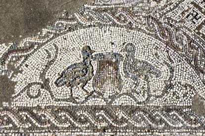 Un mosaico en la villa de Pisões.