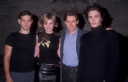 Tobey Maguire, Kirsten Dunst, Willem Dafoe and James Franco, the stars of the first 'Spider-Man.'