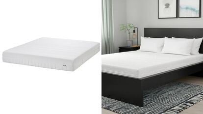 Ofertas colchón y canapé Ikea, dormitorio, mejor precio, descuentos especiales, combinación colchón y canapé, renovar dormitorio, diferentes medidas de cama