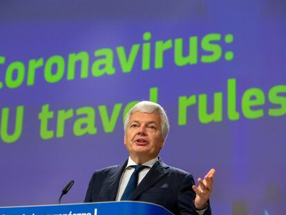 El comisario de Justicia, Didier Reynders, este jueves en Bruselas.