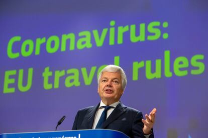 El comisario de Justicia, Didier Reynders, este jueves en Bruselas.