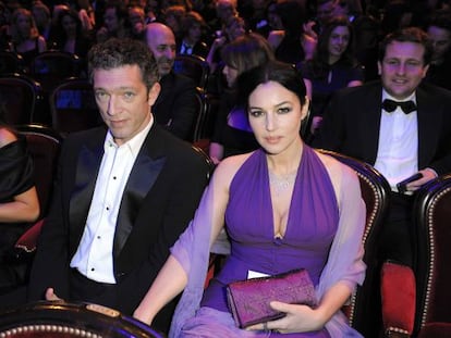 Los actores Vincent Cassel y Monica Bellucci.