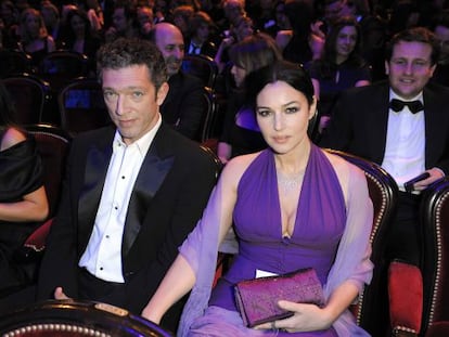 Los actores Vincent Cassel y Monica Bellucci.