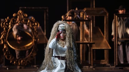 Un momento de la representación de 'Un ballo in maschera', en el Teatro Real.