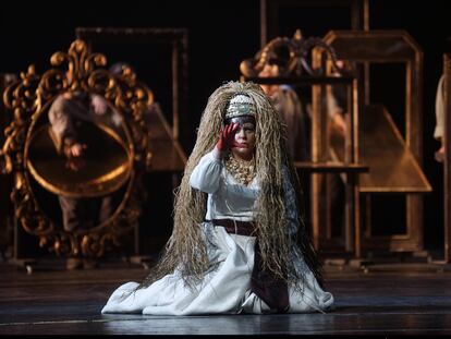 Un momento de la representación de 'Un ballo in maschera', en el Teatro Real.