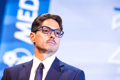 Mediaset's executive vice president and CEO Pier Silvio Berlusconi during an general meeting of shareholders at the Mediaset headquarters in northern Milan on June 27, 2018. (Photo by Mairo Cinquetti/NurPhoto via Getty Images)