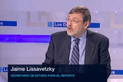 Imagen de Jaime Lissavetzky durante la entrevista en <i>Los desayunos</i> de Televisión Española.