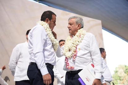 Cuauhtémoc Blanco con Andrés Manuel López Obrador