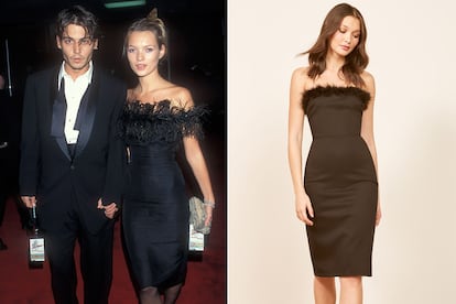 El LBD con un plus

El vestido corto negro es un clásico de estas fechas (y de cualquier evento del año, en realidad). Buscar uno con un detalle especial –plumas, pedrería, un cinturón– marcará la diferencia. Kate Moss lo sabe y Reformation sigue sus enseñanzas (216 euros).