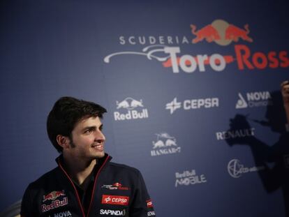 Sainz júnior, durante su presentación.