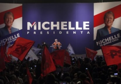 Michelle Bachelet, en el lanzamiento de su candidatura a las primarias.