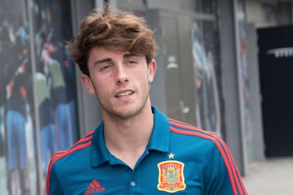 Odriozola, a su llegada a la rueda de prensa en Las Rozas.