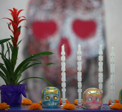 Altar de muertos en el Ayuntamiento de Madrid.