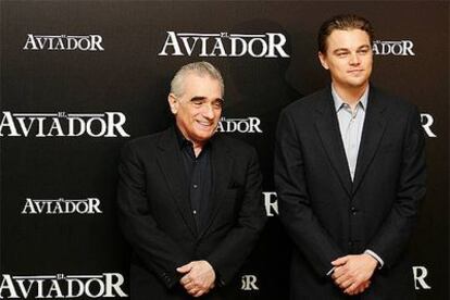 Martin Scorsese y Leonardo DiCaprio, ayer en Madrid.