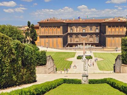 Vista del Palacio Pitti desde los jardines de Boboli. 