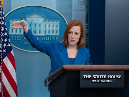 Jen Psaki, portavoz de la Casa Blanca, el pasado 18 de marzo.