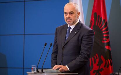 El primer ministro de Albania, Edi Rama, durante una visita a Polonia en diciembre del año pasado.