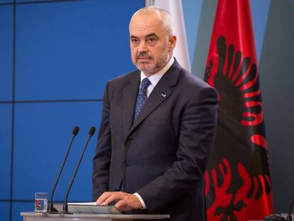 El primer ministro de Albania, Edi Rama, durante una visita a Polonia en diciembre del año pasado.