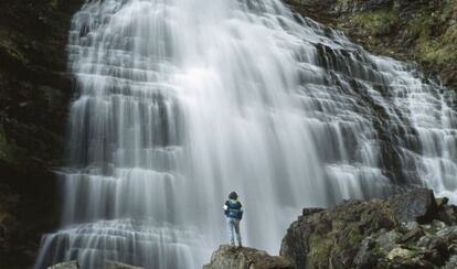 Cascada Cola de Caballo en río Arazas, en el Parque Nacional de Ordesa (Huesca).