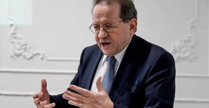 El vicepresidente del Banco Central Europeo, Vítor Constâncio, el 24 de noviembre en Madrid.