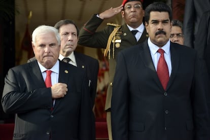 Ricardo Martinelli y Nicol&aacute;s Maduro