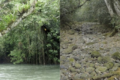 Imágenes del antes y después del Río Atoyac.
