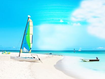 Imagen de una playa de Aruba. 