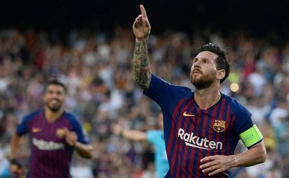 Messi marcou o primeiro gol desta edição de Champions League.