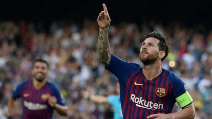 Messi marcou o primeiro gol desta edição de Champions League.