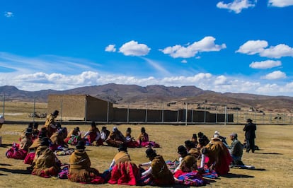 El apthapi es una celebración colectiva aymara​ en la que se comparten alimentos y saberes
 