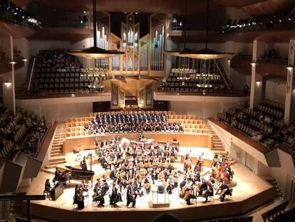 Un instante del concierto 'Playphonia' en el Auditorio Nacional.