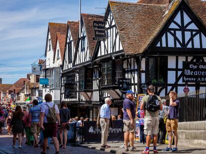 Restaurante The Old Weavers, en un edificio del XVI, en Canterbury (Reino Unido).