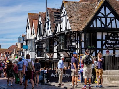 Restaurante The Old Weavers, en un edificio del XVI, en Canterbury (Reino Unido).