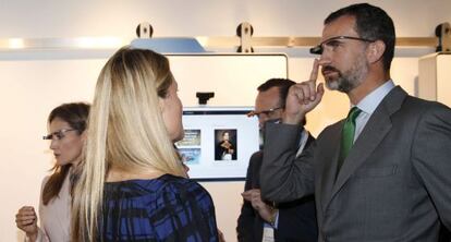 Don Felipe y do&ntilde;a Letizia visitan la sede de Google en California.