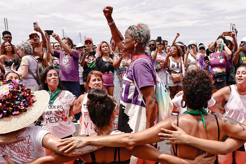 Las manifestaciones por el Día Internacional de la Mujer en América, en ...