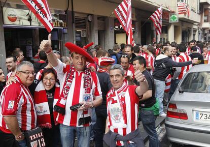 Aficionados del Athletic en Pozas.