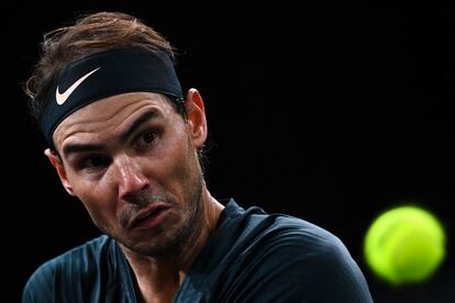 Nadal, durante un partido en París-Bercy, la semana pasada.