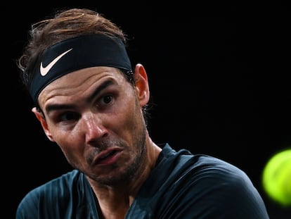 Nadal, durante un partido en París-Bercy, la semana pasada.