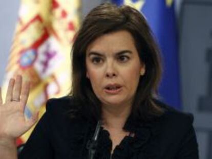 La vicepresidenta del Gobierno, Soraya S&aacute;enz de Santamar&iacute;a.