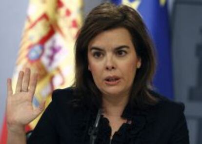 La vicepresidenta del Gobierno, Soraya Sáenz de Santamaría.