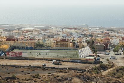 El campo de fútbol de La Palmera, en Granadilla, sede del UDG Tenerife. 