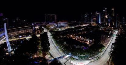 Panor&aacute;mica del circuito de Marina Bay, en Singapur.